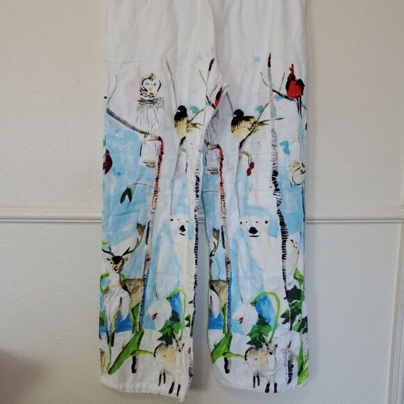 Anthropologie Pajama Voutsa Winter Wonderland Pants Size Small Cotton Sleepwear - Picture 10 of 16